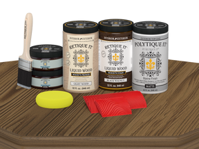 Large Black Walnut Wood'n Kit by Retique It® with matte finish, includes exterior top coat for wood finishing projects.