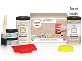 Large Sun Bleached Wood'n Kit by Retique It® for finishing and restoring wood surfaces, includes brushes and accessories.