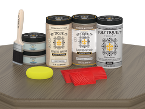 Large Weathered Wood Wood'n Kit by Retique It® with satin finish, includes exterior top coat for multi-purpose wood projects.