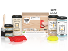 Large White Oak Wood'n Finish Kit by Retique It® for interior top coating, includes wood finish components in a box.