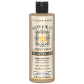 Retique It® Liquid Wood Wood'n Primer in Light Wood, 8 fl oz, showing the primer container and sample of light wood finish.