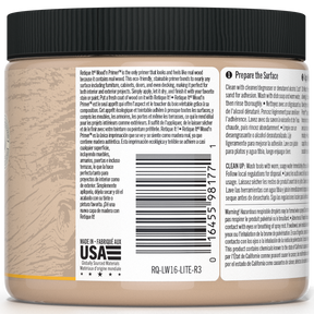 Retique It® Wood'n Primer in light wood, a primer for wood surfaces, shown from the back side in the image.