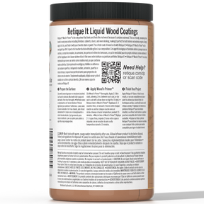Retique It® Liquid Wood Wood'n Primer in Dark Wood, 32 Fl oz, showing the dark wood-colored primer in a container.