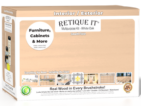Large White Oak Multi-purpose Smooth Finish Kit from Wood'n Finish Kits by Retique It® with exterior top coat in matte finish.