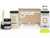Large white oak wood finish kit by Retique It® for interior top coats, featuring smooth finish in a multi-purpose wood treatment set.