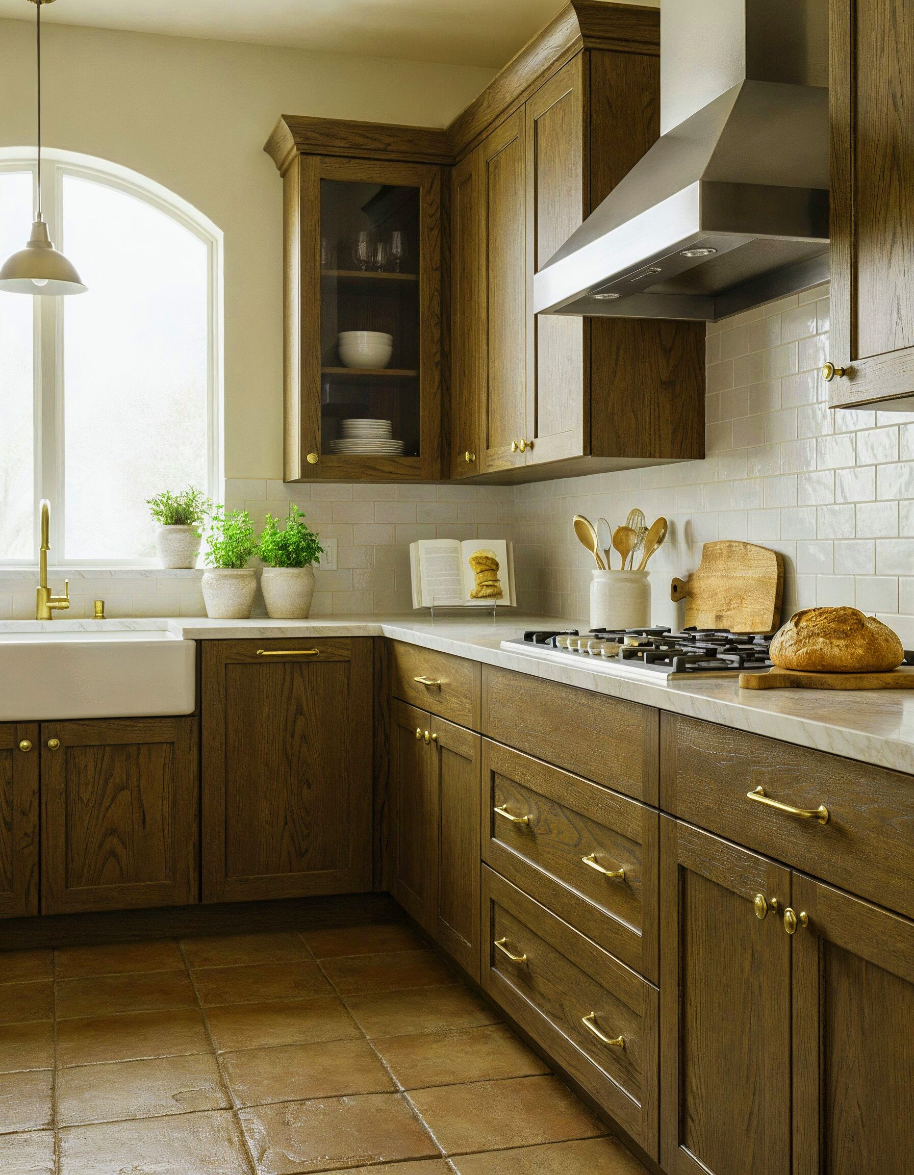Retique It® Wood'n Cabinet Kit in Dark Pecan stain, featuring a rustic black walnut kitchen cabinet with grained wood doors.