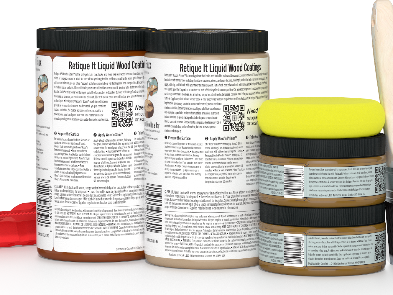 Large Cedar Wood'n Finish Kit from Retique It® for multi-purpose wood finishing and restoration projects.