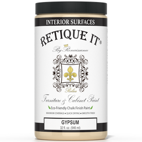 Retique It® Furniture and Cabinet Paint in quart size, designed for gypsum surfaces, shown in a smooth, painted finish.