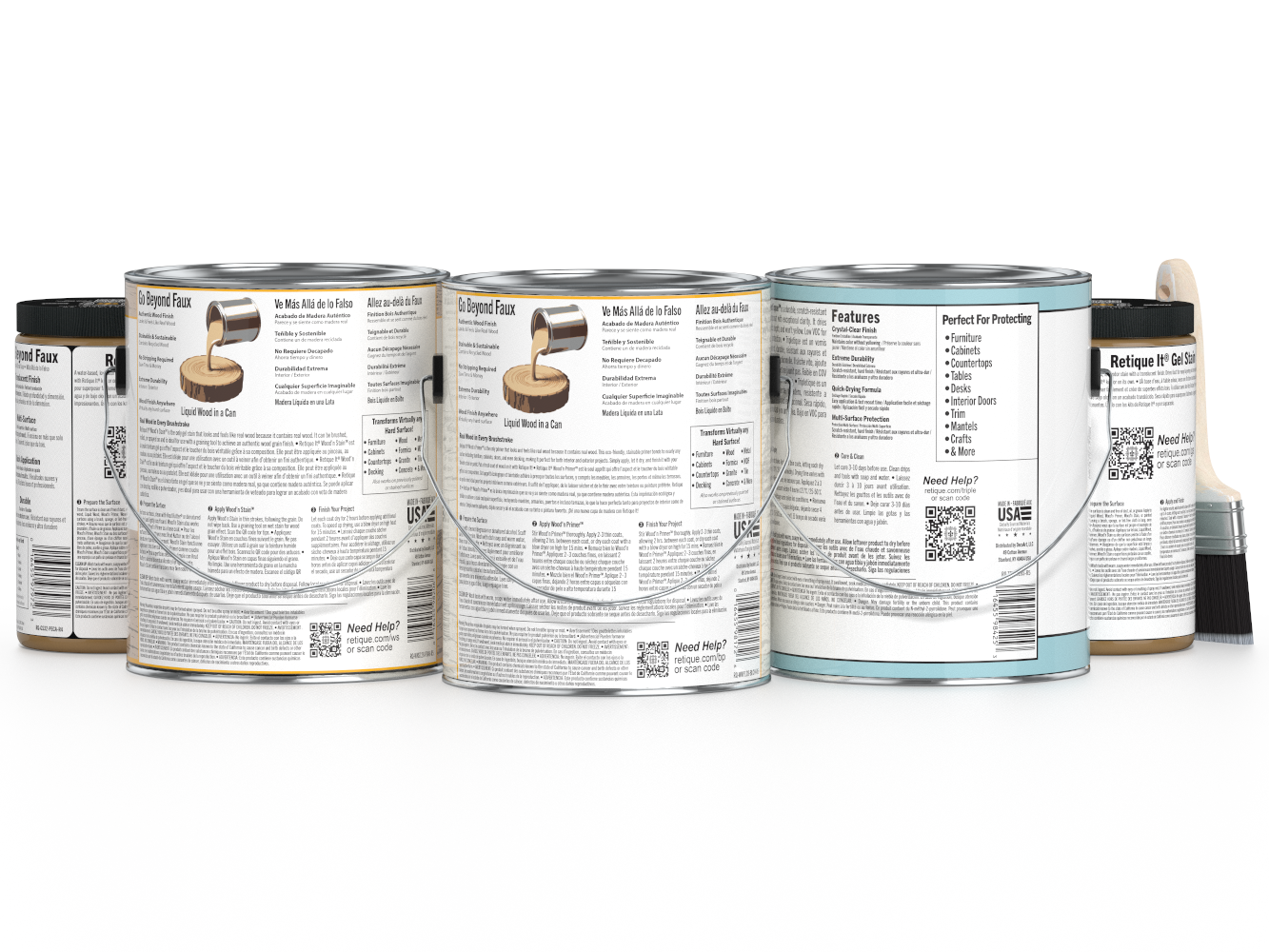 Retique It® Wood'n Finish Kit in XL with wood stain and finish components, displayed in the image.