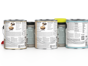 Retique It® Wood'n Finish Kit with four weathered wood interior top coats, showing textured weathered wood surface and application tools.