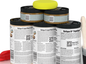 Large White Oak Wood'n Finish Kit by Retique It® with interior top coat for multi-purpose wood finishing projects.