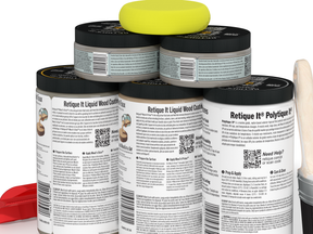 Large Weathered Wood Wood'n Finish Kit by Retique It® with exterior top coat and tools for wood finishing projects