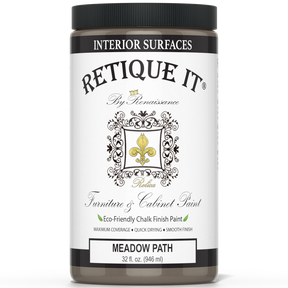 Retique It® Furniture and Cabinet Paint in Meadow Path, a quart-sized container with a smooth, eco-friendly finish for furniture.