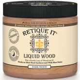 Retique It® Liquid Wood Dark interior paint applied to a wall, showcasing a rich, wood-like finish for interior decor.