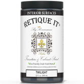 Retique It® furniture and cabinet paint in Twilight quart, showcasing smooth, even coverage on a wooden surface.