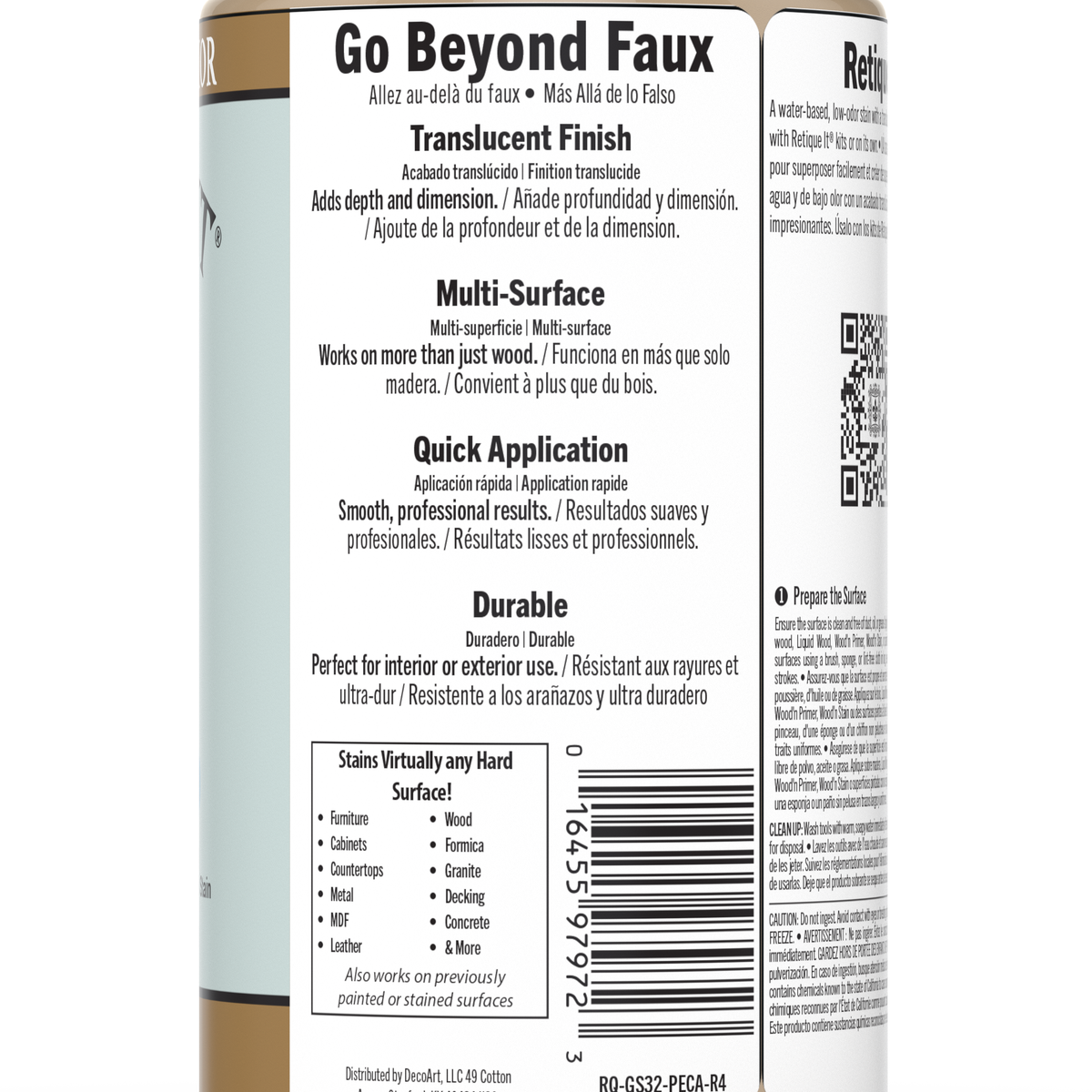 Retique It® Gel Stain in Pecan, showcasing the rich, smooth application of the wood stain on a surface.